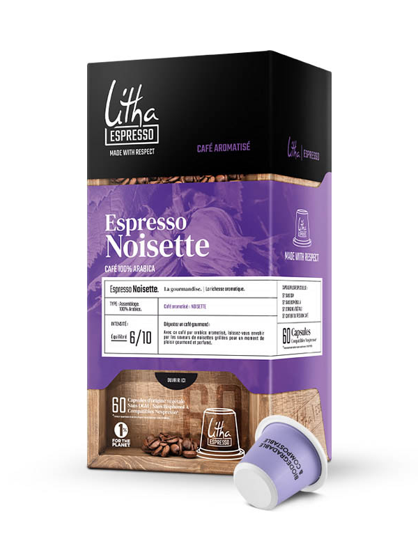 Boîte de capsules Litha Espresso Noisette